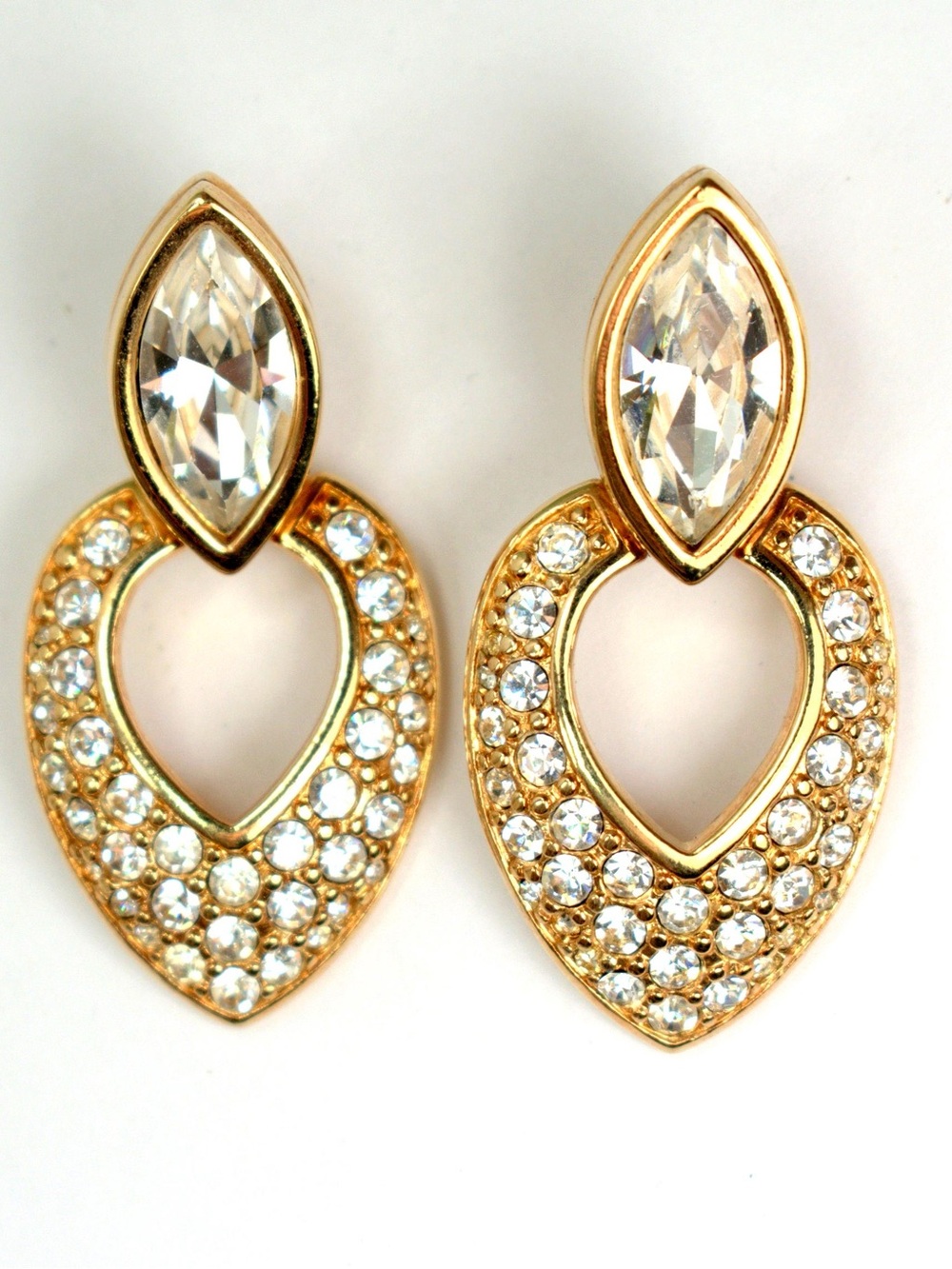 Swavorski Crystal door knocker  Drop Earrings - crystal  Stones